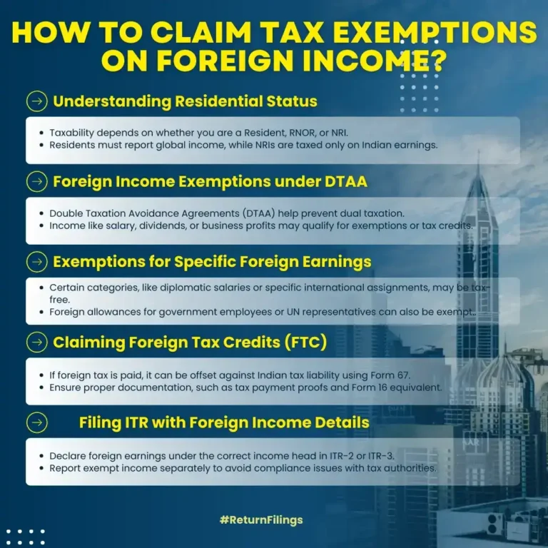 Step-by-step guide for Indian taxpayers to claim tax exemptions and credits on foreign income under DTAA